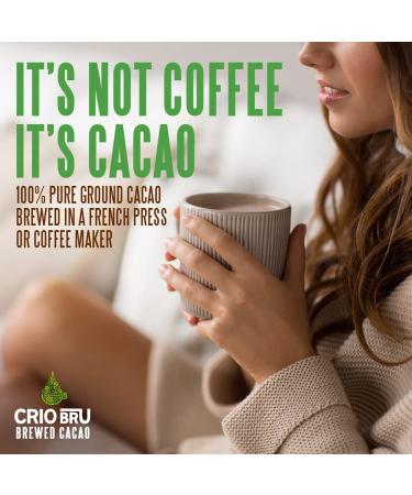 Crio Bru Ecuador French Roast 10oz Bag | Organic Healthy Cacao Drink | Herbal Tea and Coffee Substitute | 99% Caffeine Free | Gluten Free | Low Calorie Energy Drink - Buy Online on SooperMarket.com