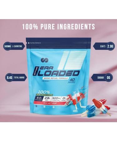 Limitless Pharma EAA Loaded | Intra Workout Essential Amino Acid Supplement | EAAs BCAAs L-Carnitine Electrolytes Sugar Free | Post Workout Muscle Recovery Energy Hydration | 40 Servings (Rocket Pop) - Buy Online on SooperMarket.com