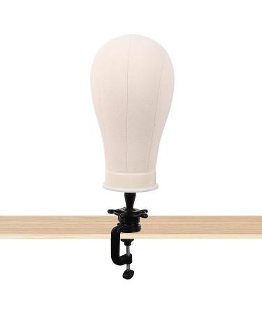 MapofBeauty 22 Inch Canvas Block Head Wig Stand for Wig Making & Styling (Beige) - Buy Online on SooperMarket.com