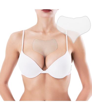 Chest Wrinkle Pad Reusable Silicone Chest Pad Transparent Silicone Wrinkle Patch Overnight Cleavage Decollete Patch Smooth The Skin Silicone Pad for Women Girls Skin Makeup Accessories 5.9 x 4.7 Inch