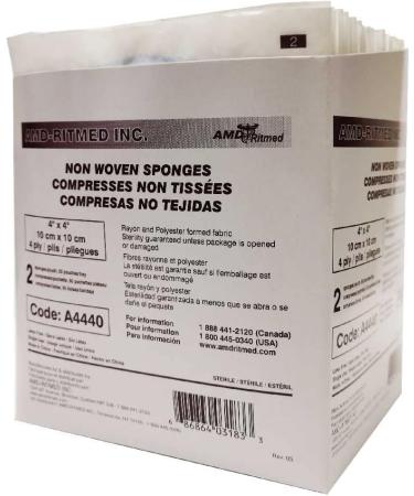 AMD-Ritmed BX/50 NON-WOVEN STERILE GAUZE SPONGE 4IN X 4IN 4PLY
