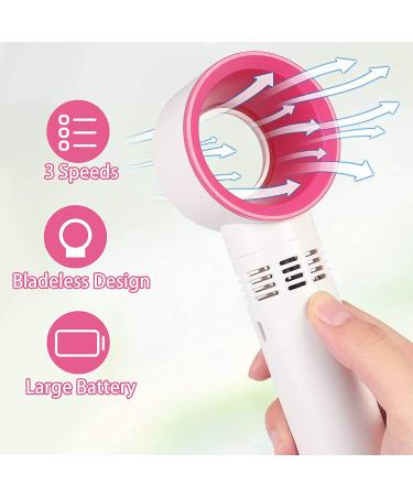 Lash Fan USB Mini Portable Rechargeable Bladeless Fan - Handheld Cooling Dryer for Accelerated Drying of Eyelash Extensions Glue - Essential Eyelash Extension Supplies (White) - Buy Online on SooperMarket.com