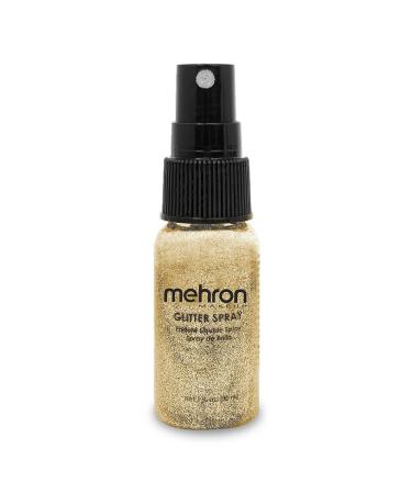 Mehron Makeup Hair and Body GlitterSpray (1 oz) (Gold)