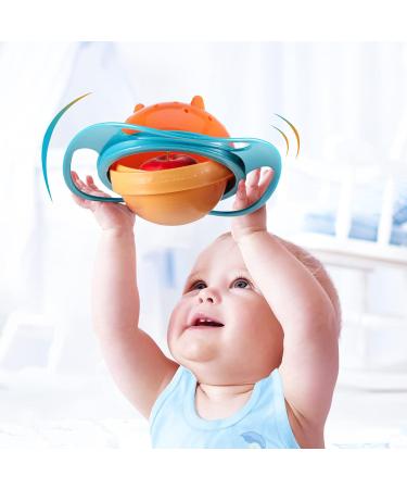 360 Degrees Gyro Bowl - Unspillable Toddler Snack Bowl, Dark Green - Buy Online on SooperMarket.com