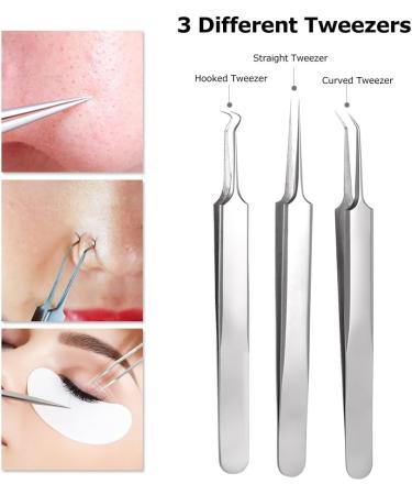 Pinkiou Blackhead Removers and Pimple Extractors Kit - 8-in-1 Skincare Tool for Face and Nose - Buy Online on SooperMarket.com