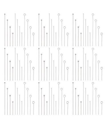 PH PandaHall 1200pcs 4 Sizes Ball Head Pins Eye Pins Flat Head Pins 304 Stainless Steel Jewelry Making Pins Findings for Earring Pendant Jewelry Necklace Bracelet DIY Crafts Making
