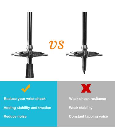 Buy 4 Rubber Buffers for Hiking Sticks - Replacement Tips for Nordic Walking & Crutches | 12mm Anti-Slip Design - Buy Online on SooperMarket.com
