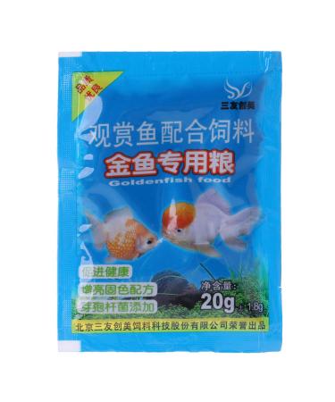 Tizuqe Small Fish Food Aquarium Feed Astaxanthin Carotene Contains for Household Nutrition Dishes Blue
