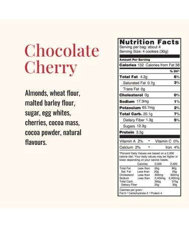 Almondina Chocolate Cherry Almond Biscuits 4 oz - Delicious Cherry Chocolate Treats - Buy Online on SooperMarket.com