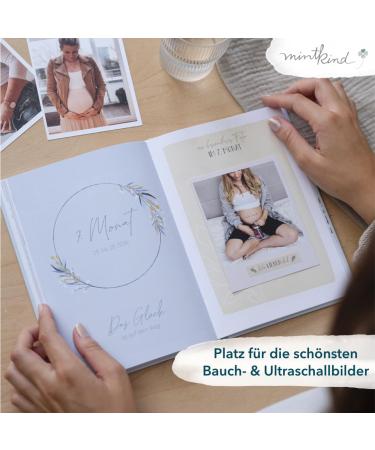 Buy Mintkind Pregnancy Diary My Pregnancy A5 - Floral Blue Hardcover | Perfect Gift for Expectant Mothers | Pregnancy Photo & Baby Album - Buy Online on SooperMarket.com