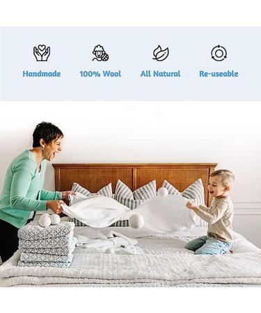 DoHTeck Laundry Drying Ball 6 Pcs Upgraded 100% Wool Reduce Clothes Wrinkles Anti-Static Reusable and Eco-Friendly Save Time and Energy 7 CM - Buy Online on SooperMarket.com