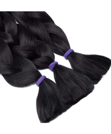 Shop Tess 41 Jumbo Braids Extensions - 5PCs 165g Synthetic Crochet Hair (Black) - International Shipping Available - Buy Online on SooperMarket.com