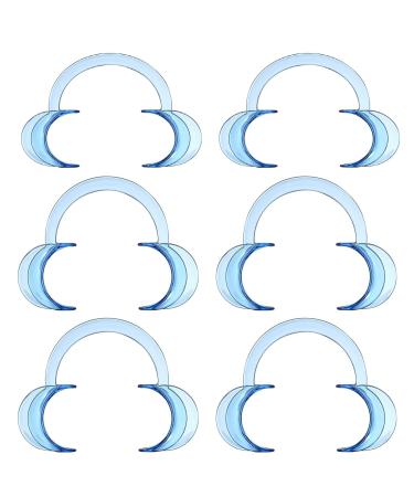 C-shape mouth opener 6 PCs mouth opener mouth opener game C-shape mouth angle holder cheek holder mouth angle holder for mouth opener challenge party games blue