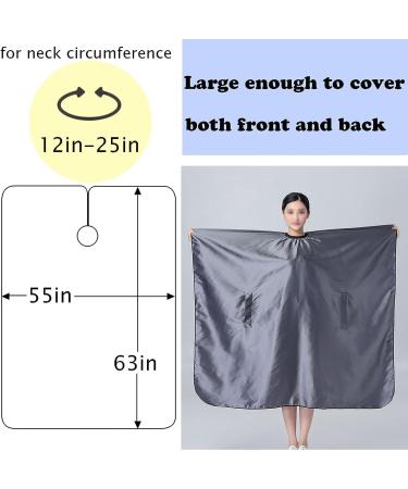 Waterproof Hair Cutting Cape with Hand Holes for Salon Clients - Gray - Buy Online on SooperMarket.com