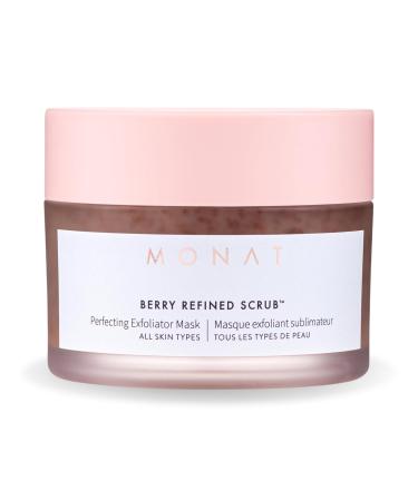 MONAT Berry Refined Scrub - Perfecting Exfoliator Mask with Skin-Brightening AHAs and Cranberry Seeds 87ml
