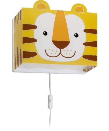 Dalber children's wall lamp children's lamp wall light children's room Little Tiger animals yellow 64568 E27