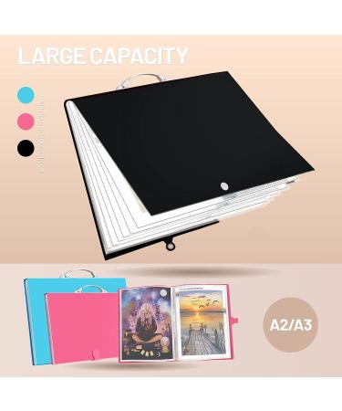 A3 Diamond Art Storage Kit | Large Capacity Combo Folder for Diamond Painting | 30-Page Transparent Sleeves | 30.5x42.5cm (12x16.7inch) | Black - Buy Online on SooperMarket.com
