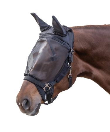 WALDHAUSEN Premium fly mask with ear protection black VB VB black