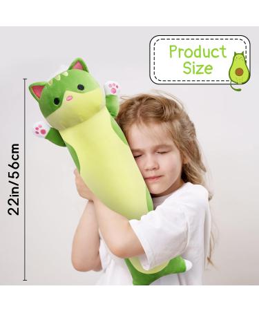 Yamepuia Long Avocado Cat Pillow 56CM - Soft Avocado Hugging Plush Doll for Kids, Boys, and Girls - Buy Online on SooperMarket.com