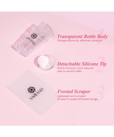 Saviland French Nail Stamp Kit with White Gel Polish - Nail Art Stamping Set for French Manicure - Buy Online on SooperMarket.com