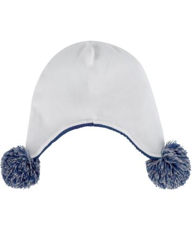 KAKU NANU Toddler Winter Hat with Double Pom Pom | Fleece Lined Beanie for Boys & Girls 1-2 Years | Blue-Grey - Buy Online on SooperMarket.com