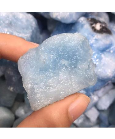 Crystal Natural raw Aquamarine Quartz Crystal Rough Rock Gemstone Natural Gemstones and Minerals Suitable for Home Office Decoration FZUGEDRLI