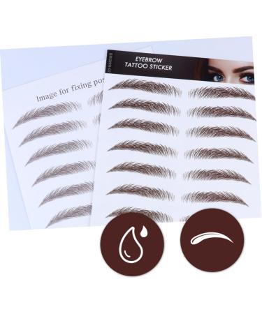 PLAFOPE 6D Hair- Eyebrows Stickers 4pcs Eyebrow Stickers 6d Hair-like Eyebrow Transfer Stickers Eyebrow Trimming 4 Stickers - Buy Online on SooperMarket.com