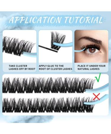 Lash Clusters 84 Pcs | DIY Eyelash Extensions | Natural Look Thin Band & Soft | C-Mix (8-16mm) - Buy Online on SooperMarket.com