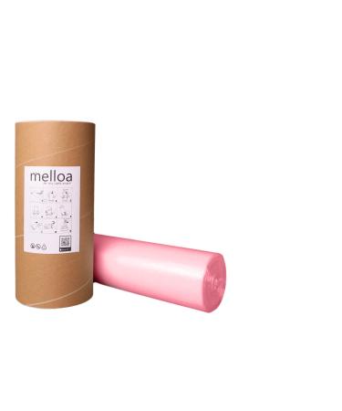 Melloa refill film for diaper pail compatible with Tomme Tipee Sangenic Tec Simplee Twist & Click for refill cassettes (pink 200m + paper tube) 20 pieces (1 -pack) with paper tube pink
