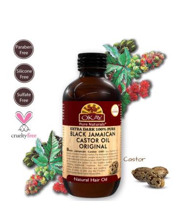 Okay Jamaican Castor Oil Extra Dark Black 4 oz - 100% Pure Natural Moisturizer for Hair & Skin - Shop Now - Buy Online on SooperMarket.com