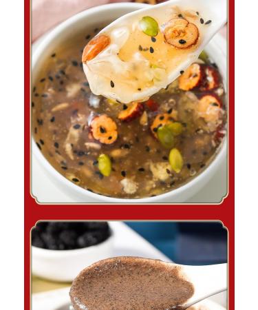 Red dates white fungus and lotus root powder soup instant black sesame walnut paste Chinese yam corn paste 3 cans of snacks gift pack nutritious breakfast congee delicious sweet snacks (1 pack) - Buy Online on SooperMarket.com
