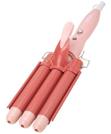 Bliss 3 Barrel Curling Iron - Adjustable Temperature Crimper Hair Tool - Beach Waver Curling Iron for Women Peach