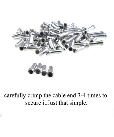 Yadaland 11.8mm Aluminum Bicycle Cable End Caps - 100 Pieces for Mountain and Road Bike Brake Tips Shifter - Buy Online on SooperMarket.com