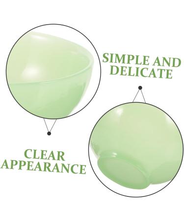 2-Piece Green Terrarium Bowls for Men's Care | Decorative Soap & Shaving Bowl - Jade Glass Containers 11.5x11.5x5cm - Buy Online on SooperMarket.com