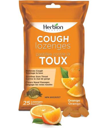 Herbion Naturals Cough Lozenges Orange Flavor | Cough Suppressant | Sore Throat Relief | Pack of 5 125 Counts - Buy Online on SooperMarket.com