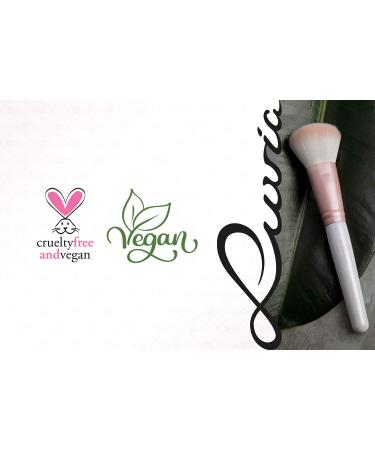 Buy Luvia Prime Vegan Pro-Candy Make-Up Brush Set | 7 Brushes Storage Blender Sponge & Cleaning Mat - Perlmutt & Perl-Rosa - Buy Online on SooperMarket.com