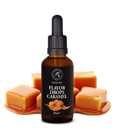 Buy Flavor Drops Caramel 50ml - Calorie-Free Aroma Drops for Food - Vegan Sweetener in Dark Glass Pipette Bottle - Buy Online on SooperMarket.com