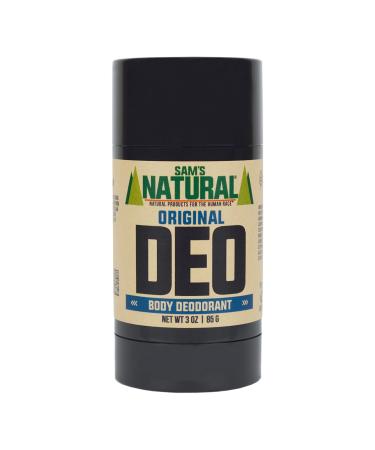 Sam s Natural Deodorant - Original - Holiday Gifts - Stocking Stuffers - Gifts for Men - Aluminum Free DEO - No phthalates parabens sulfates or dyes - Vegan Cruelty Free - 3 oz