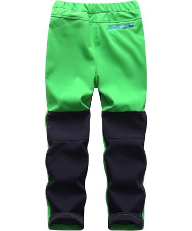 Hiheart Waterproof Softshell Hiking Pants - Kids Outdoor Snow Trousers (Green, 7-8 Years) - Buy Online on SooperMarket.com