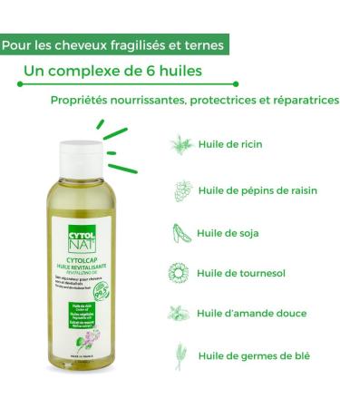 Cytolcap Revitalizing Oil - Care for Dry and Devitalized Hair - Repairs and Promotes Hair Regrowth Treats Dry Hair Problems - Before Shampoo - 150 ml -Cytolnat - Buy Online on SooperMarket.com