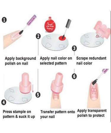 Bodhi2000 Nail Art Stamping Kit 1 Stamping Plate +1 Stamper + 1 Scraper Manicure Stamping Kit work for Nail Art Design and Decoration Template Random - Buy Online on SooperMarket.com