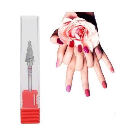 Tungsten Steel Nail Art Manicure Drill Bits Electric Pedicure Manicure Grinding Head Nail Drill Cuticle Cleaning Bit for Manicure Pedicure Home Salon Use Electric Nail Art Replacement Head (Red)