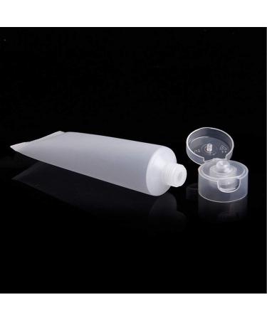 Alledomain 6Pcs 50g Empty Squeezable Soft Plastic Tubes Refillable Cosmetic Sample Vial Container with Flip Caps for Cream Shampoo Cleanser Shower Gel Lotion - Include 2pc Funnels & 12pc Labels - Buy Online on SooperMarket.com