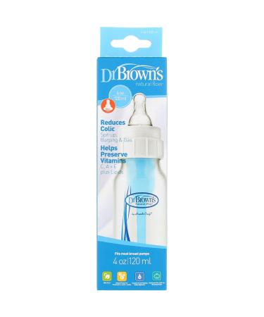 Dr. Brown's Natural Flow Bottle Level 1 0 + Months 4 oz (120 ml)