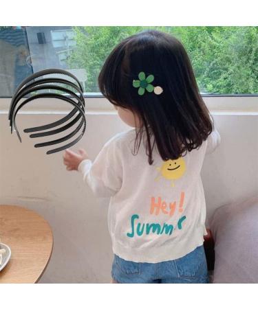 6 Pieces black headband women with teeth skinny plastic headbands thin hairbands with teeth comb for women men girls - Buy Online on SooperMarket.com