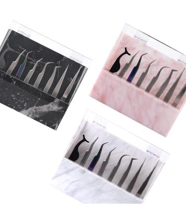 Tweezer Holder Stand for Eyelash Extensions | 8-Slot Lash Tweezer Stand with Cover | Salon & Home Lash Extension Organizer - Pink - Buy Online on SooperMarket.com