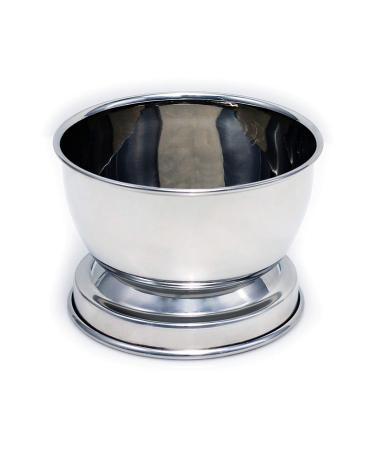 Macs Beautiful Deluxe Chrome Shaving Bowl Made of 18/8 Stainless Steel for Shaving Soap-B2046
