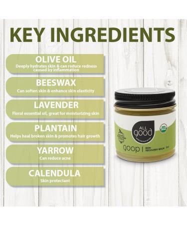 All Good Goop Organic Calendula Ointment | Chafing Cream Dry Skin Salve & Lip Moisturizer | Soothes & Hydrates | Skin Recovery Balm (1 oz) - International Shipping Available - Buy Online on SooperMarket.com