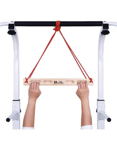 TWO STONES Portable Fingerboard as Rock Climbing Training Boards with Edges and Pockets, Portable Climbing Hangboard as Rock Climbing Finger Strengthener Training Indoor and Outdoor (CJ-HB2026)