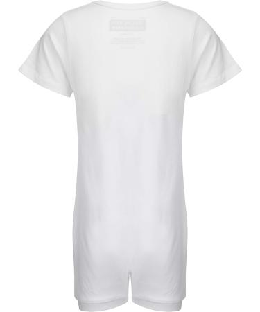 Kaycey Special Needs Clothing: Short Sleeve Bodysuit for Kids 13-14 Years, White - Buy Online on SooperMarket.com